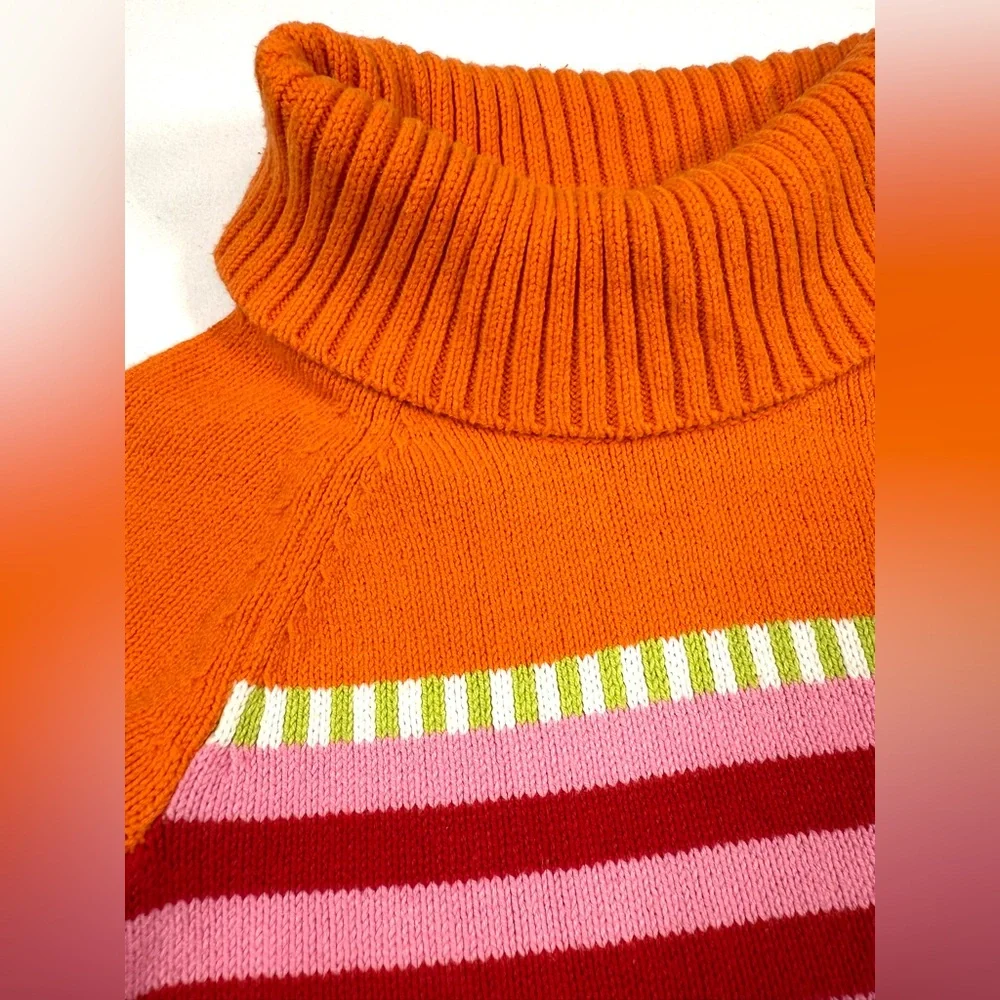 GYMBOREE Girls Sweater Dress Striped Turtleneck 4 Winter Brights‎ 2011 Kidcore